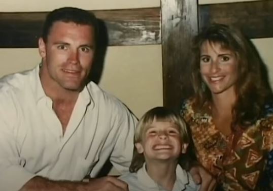 Diane Addonizio and her husband Howie Long with their eldest son Chris Long